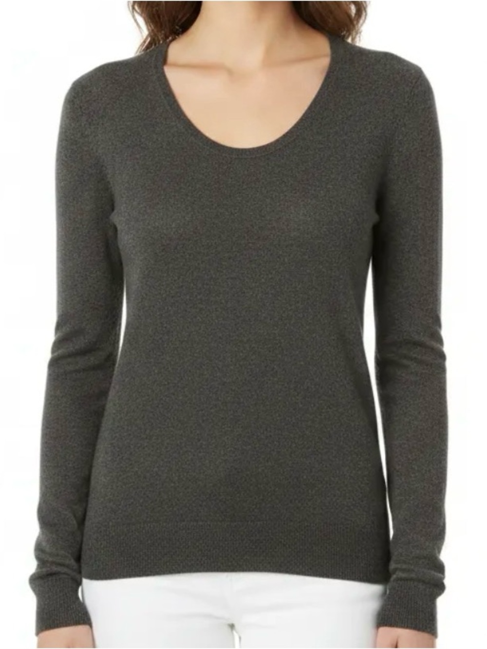 Banana Republic Silk Cashmere  Lightweight  Sweater Heather Green Large